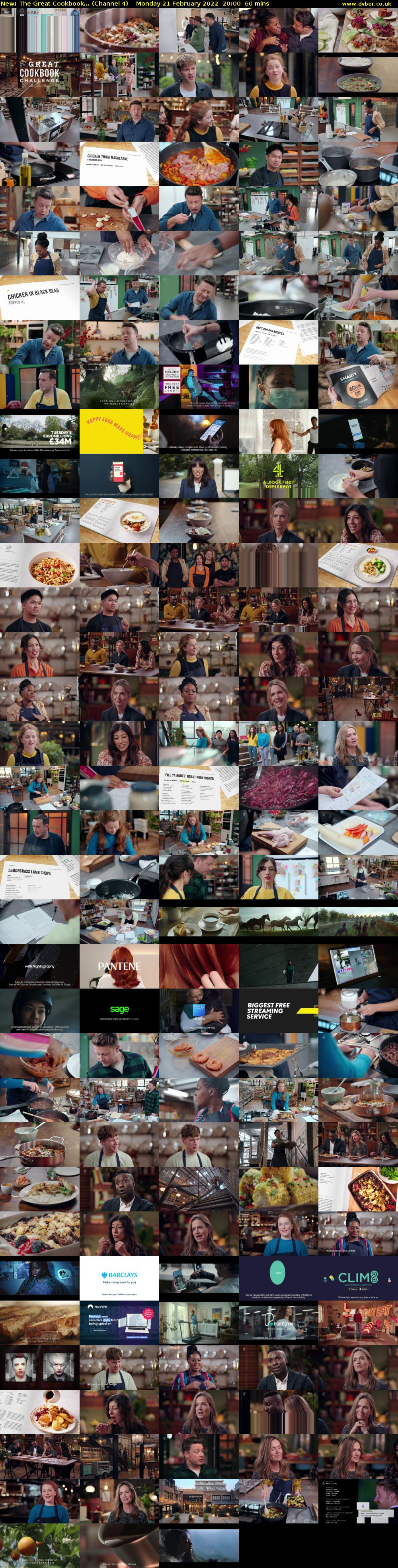 The Great Cookbook... (Channel 4) Monday 21 February 2022 20:00 - 21:00
