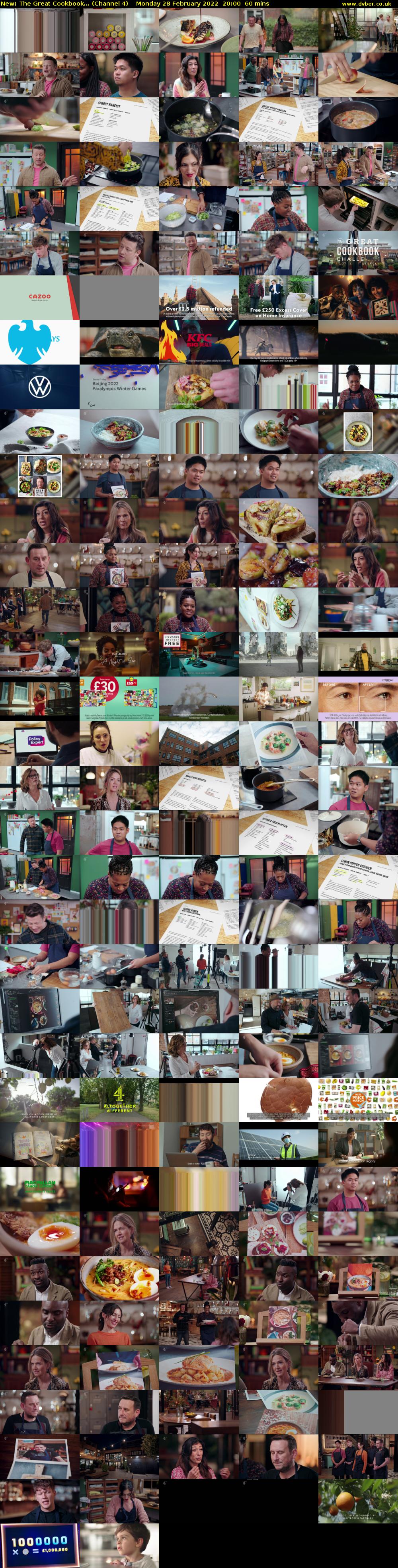 The Great Cookbook... (Channel 4) Monday 28 February 2022 20:00 - 21:00