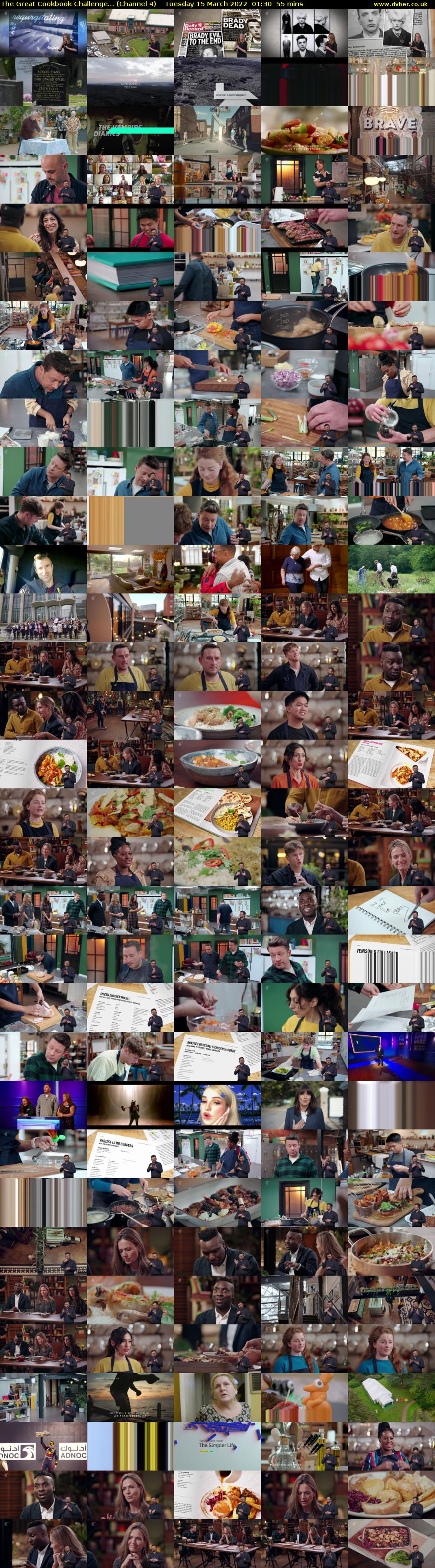 The Great Cookbook Challenge... (Channel 4) Tuesday 15 March 2022 01:30 - 02:25