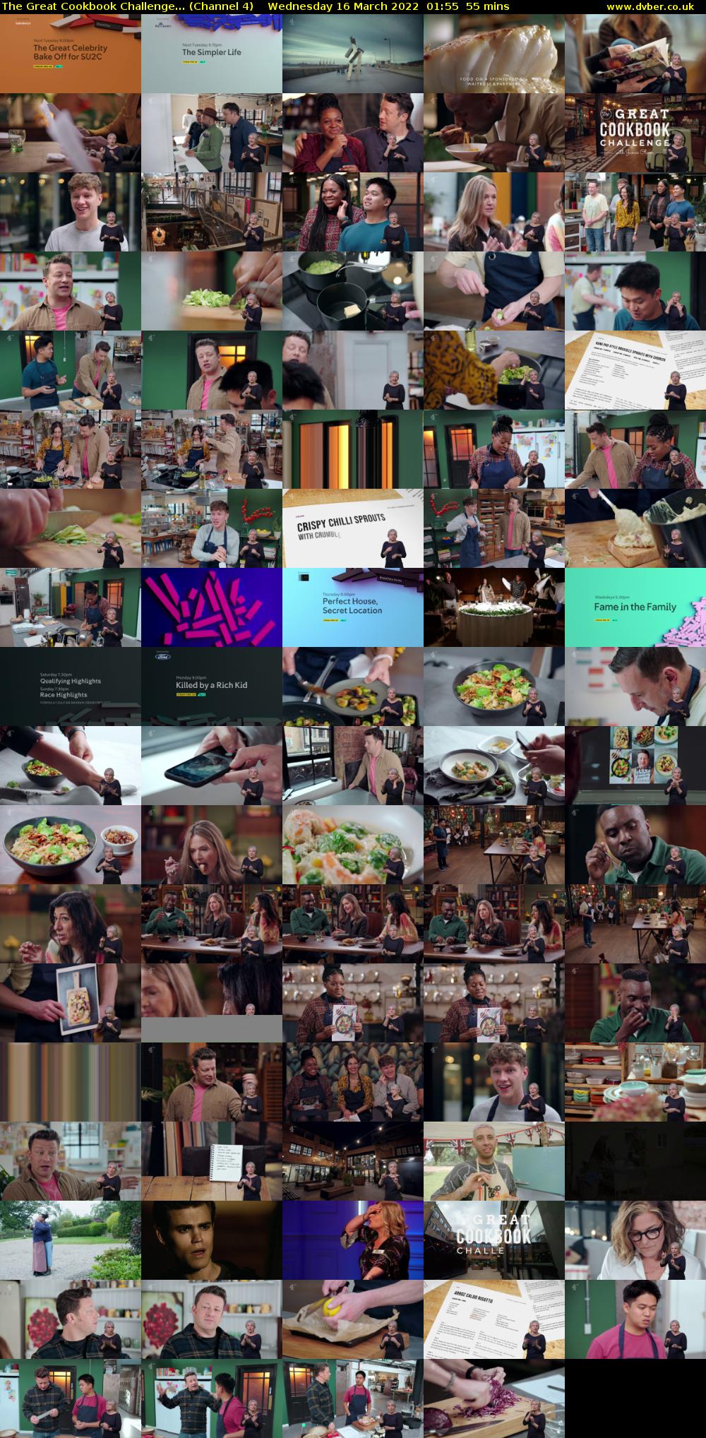 The Great Cookbook Challenge... (Channel 4) Wednesday 16 March 2022 01:55 - 02:50