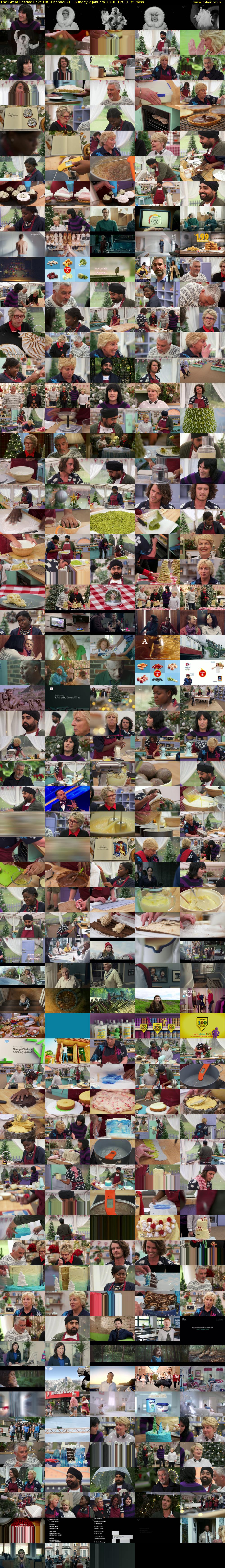 The Great Festive Bake Off (Channel 4) Sunday 7 January 2018 17:30 - 18:45