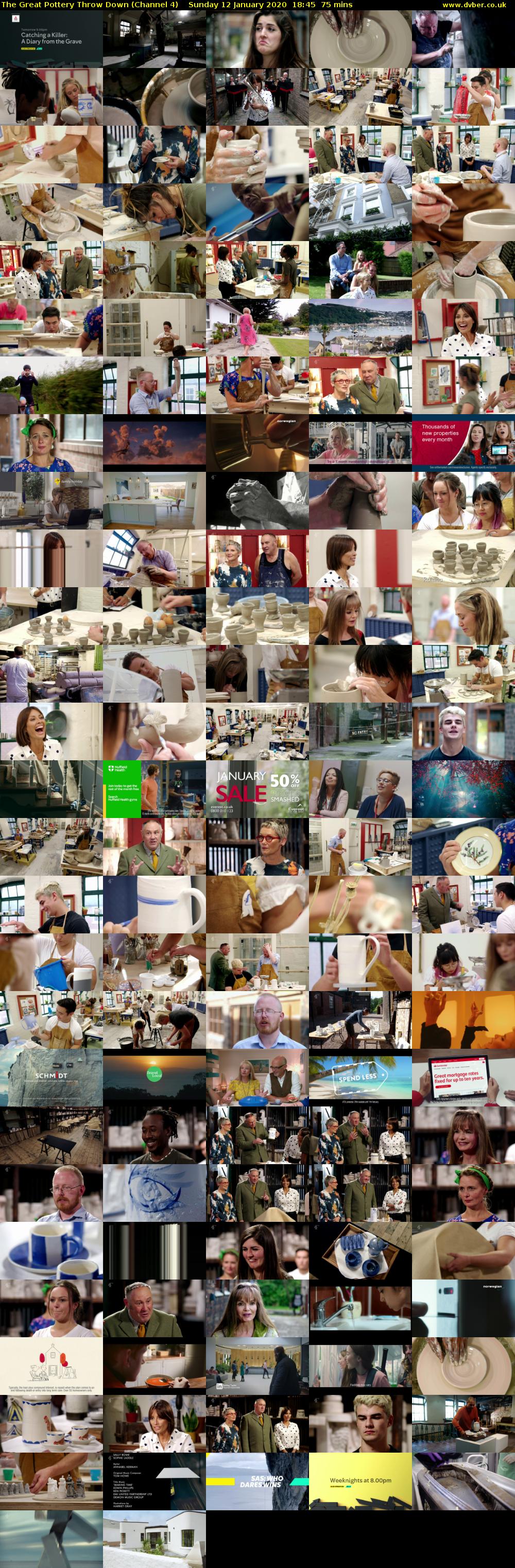 The Great Pottery Throw Down (Channel 4) Sunday 12 January 2020 18:45 - 20:00