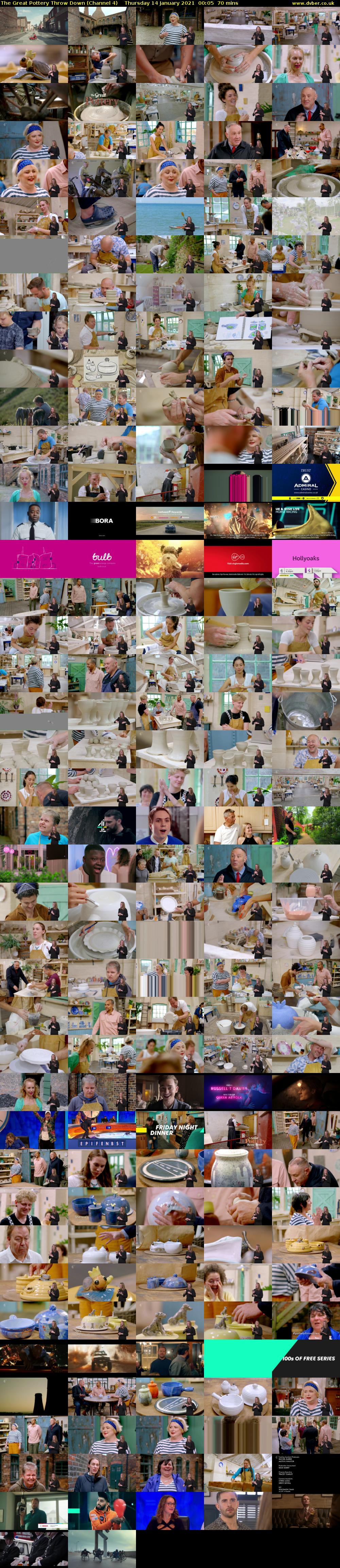 The Great Pottery Throw Down (Channel 4) Thursday 14 January 2021 00:05 - 01:15