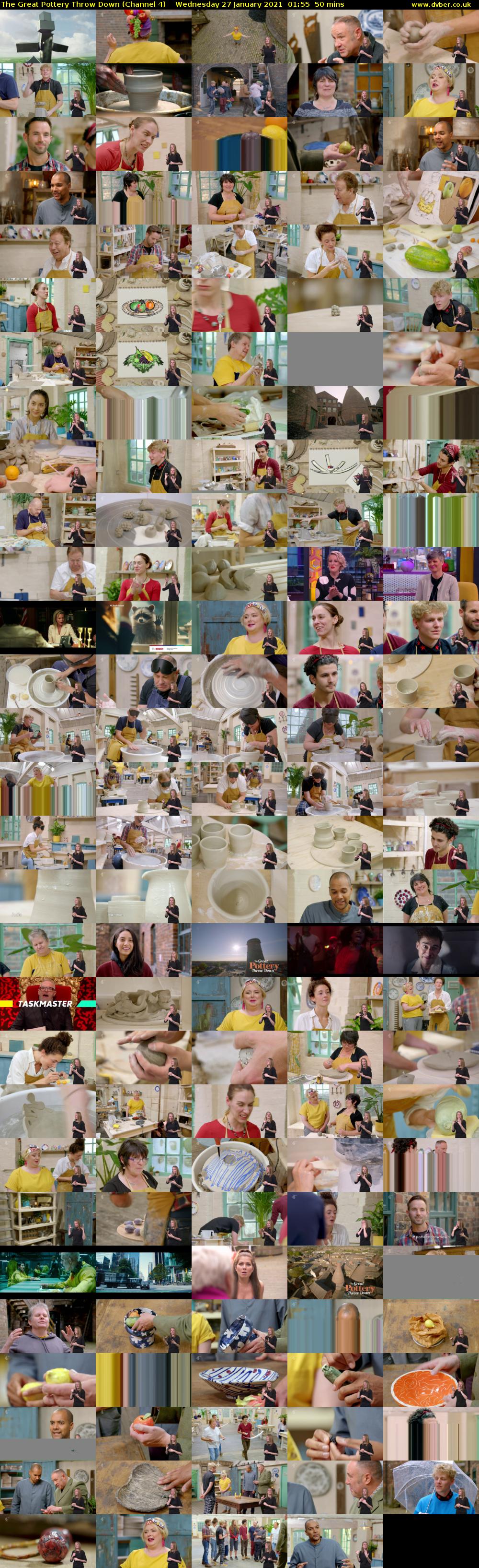 The Great Pottery Throw Down (Channel 4) Wednesday 27 January 2021 01:55 - 02:45