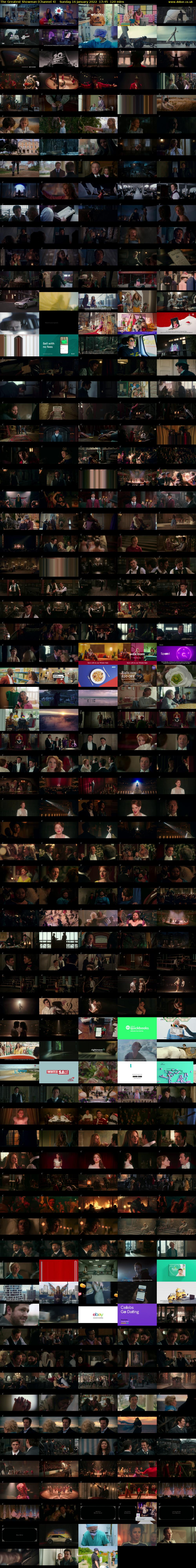 The Greatest Showman (Channel 4) Sunday 16 January 2022 17:45 - 19:45
