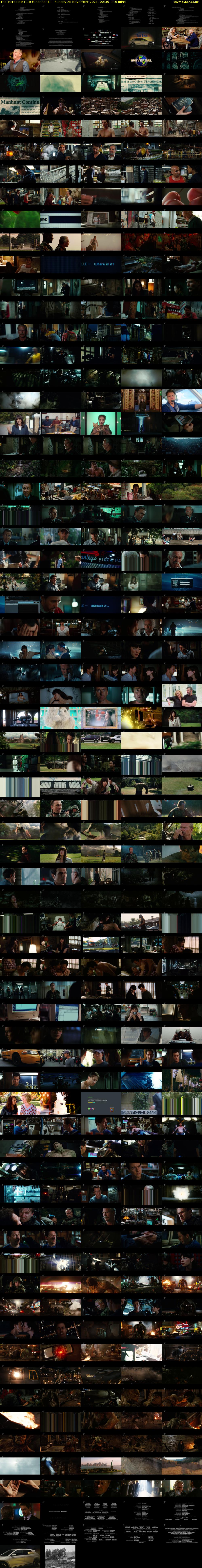The Incredible Hulk (Channel 4) Sunday 28 November 2021 00:35 - 02:30