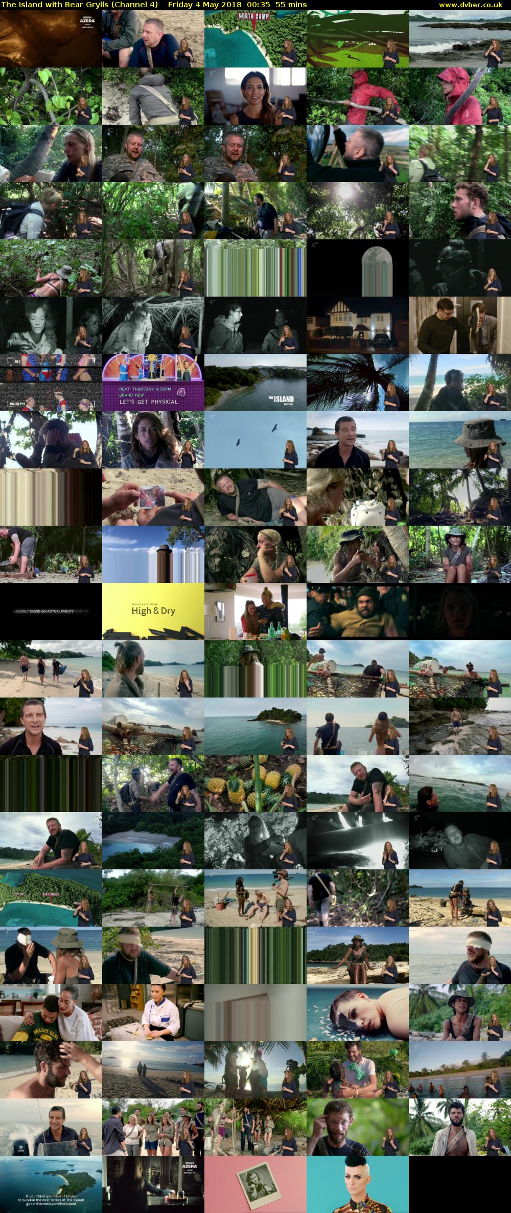 The Island with Bear Grylls (Channel 4) Friday 4 May 2018 00:35 - 01:30