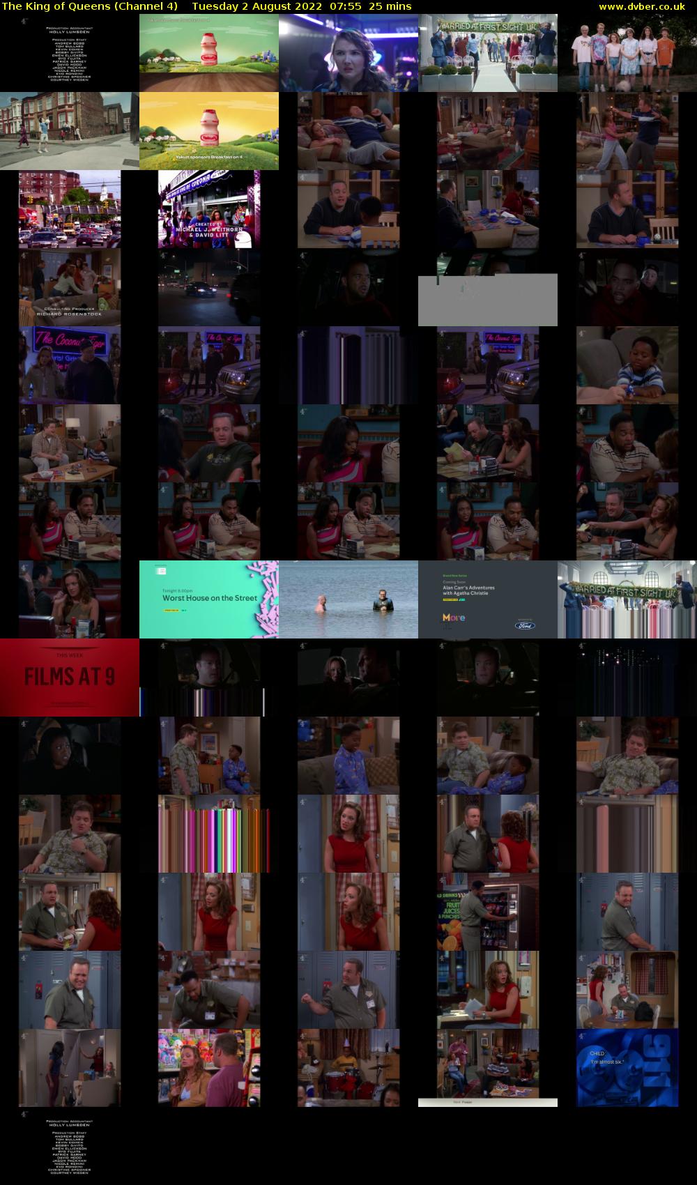 The King of Queens (Channel 4) Tuesday 2 August 2022 07:55 - 08:20