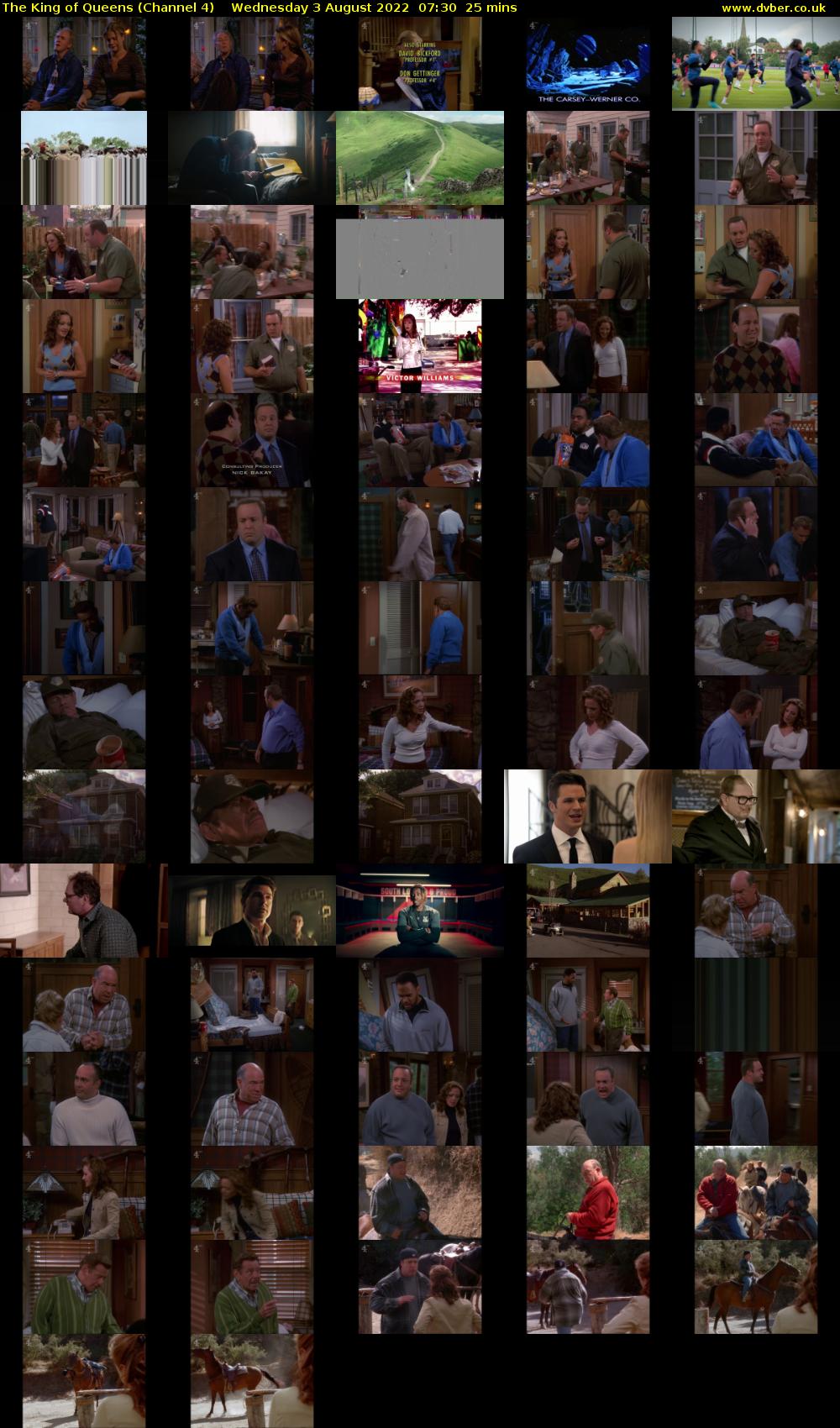 The King of Queens (Channel 4) Wednesday 3 August 2022 07:30 - 07:55