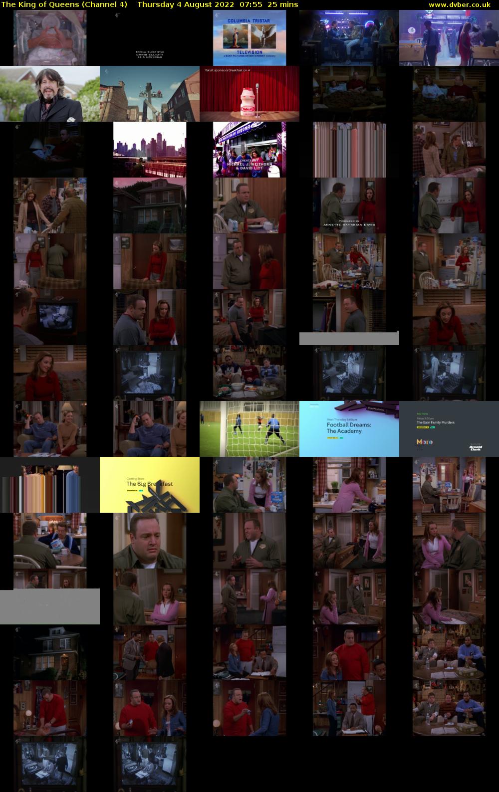 The King of Queens (Channel 4) Thursday 4 August 2022 07:55 - 08:20
