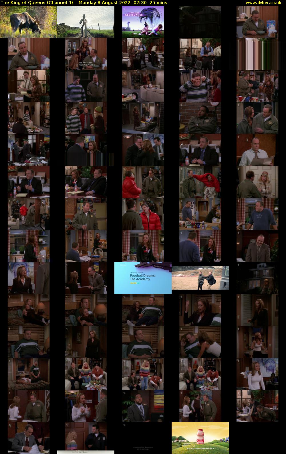 The King of Queens (Channel 4) Monday 8 August 2022 07:30 - 07:55