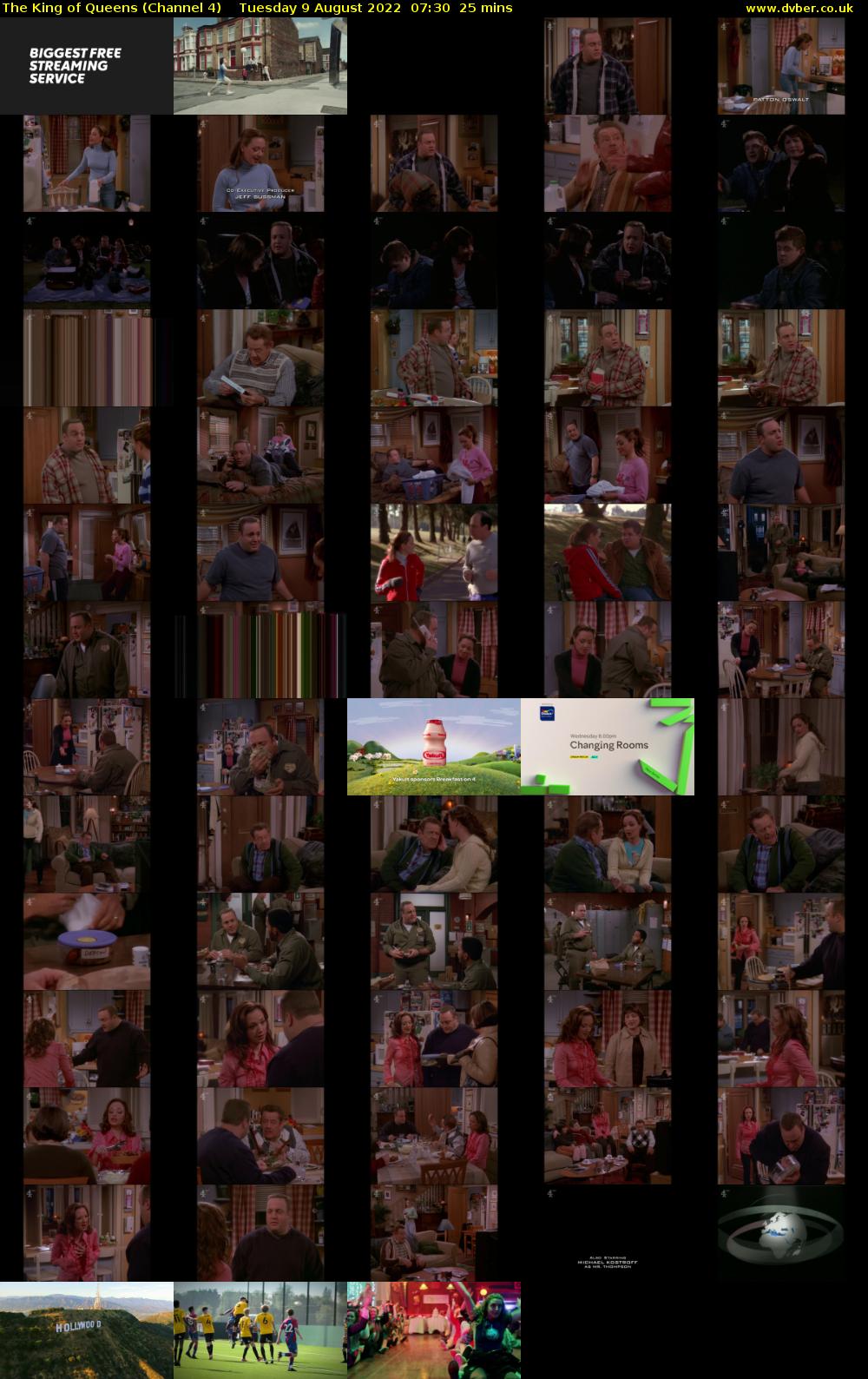 The King of Queens (Channel 4) Tuesday 9 August 2022 07:30 - 07:55