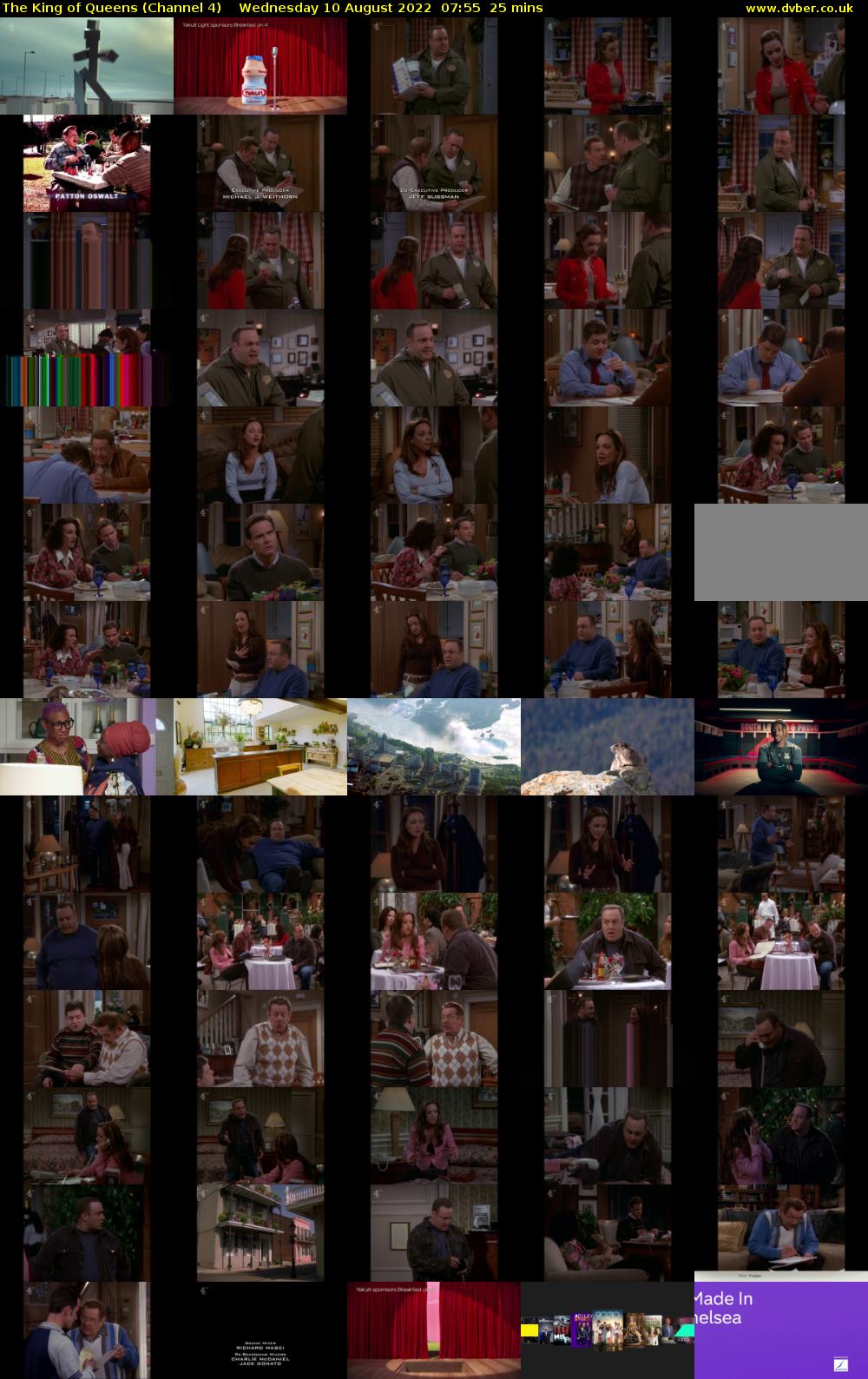 The King of Queens (Channel 4) Wednesday 10 August 2022 07:55 - 08:20