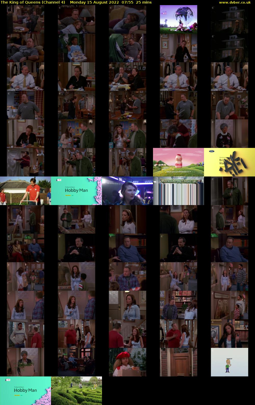 The King of Queens (Channel 4) Monday 15 August 2022 07:55 - 08:20