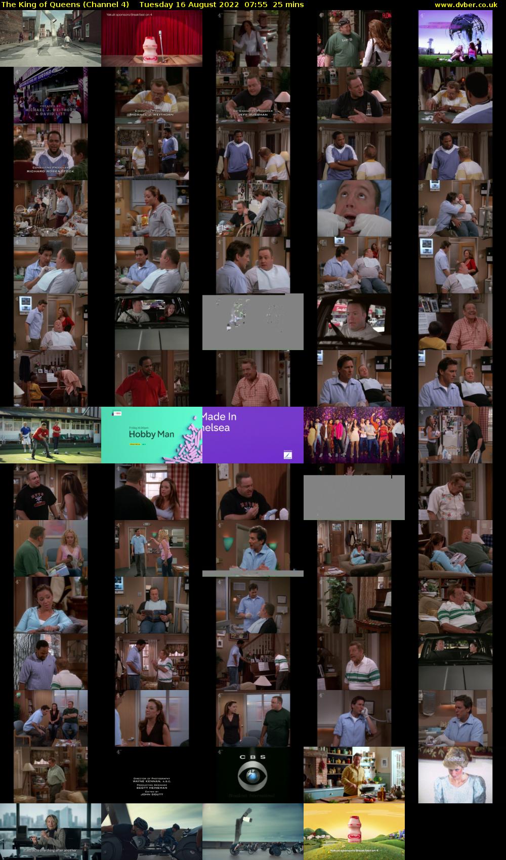 The King of Queens (Channel 4) Tuesday 16 August 2022 07:55 - 08:20