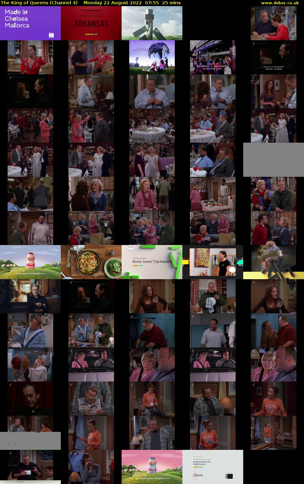 The King of Queens (Channel 4) Monday 22 August 2022 07:55 - 08:20