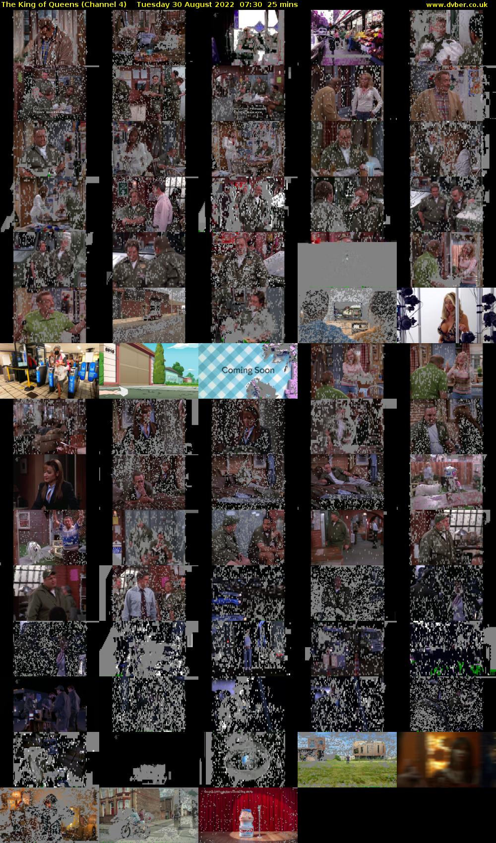 The King of Queens (Channel 4) Tuesday 30 August 2022 07:30 - 07:55
