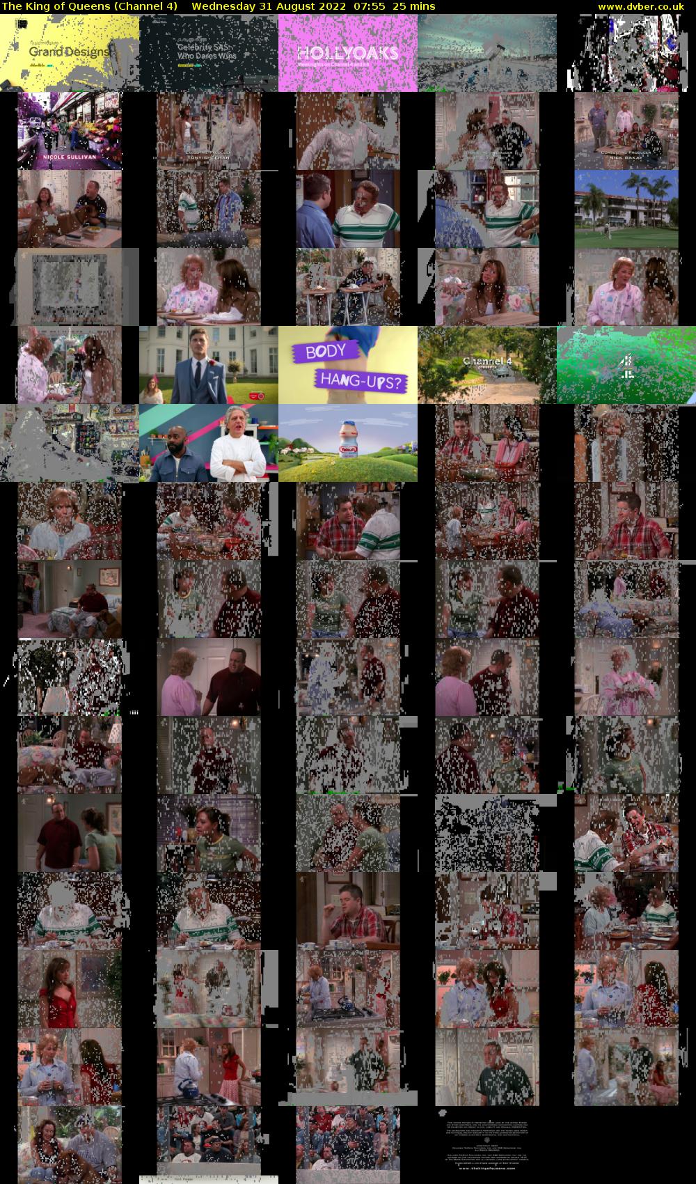 The King of Queens (Channel 4) Wednesday 31 August 2022 07:55 - 08:20