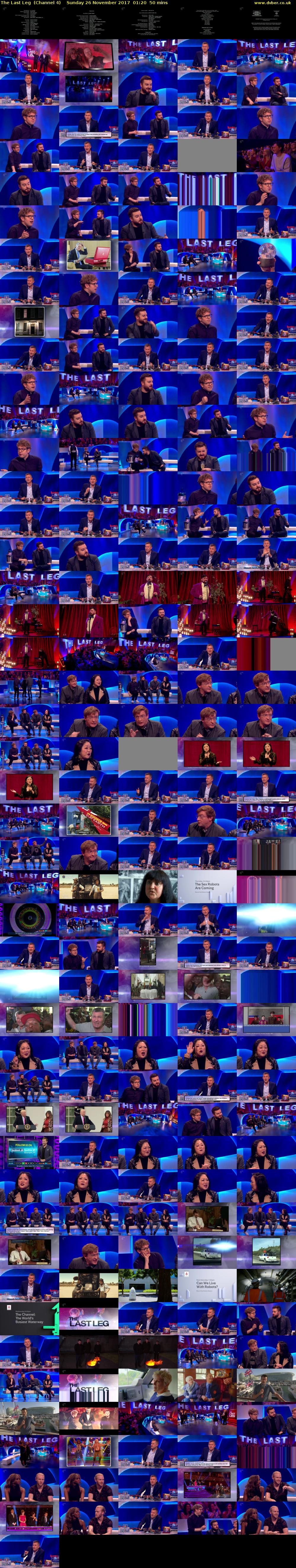 The Last Leg  (Channel 4) Sunday 26 November 2017 01:20 - 02:10