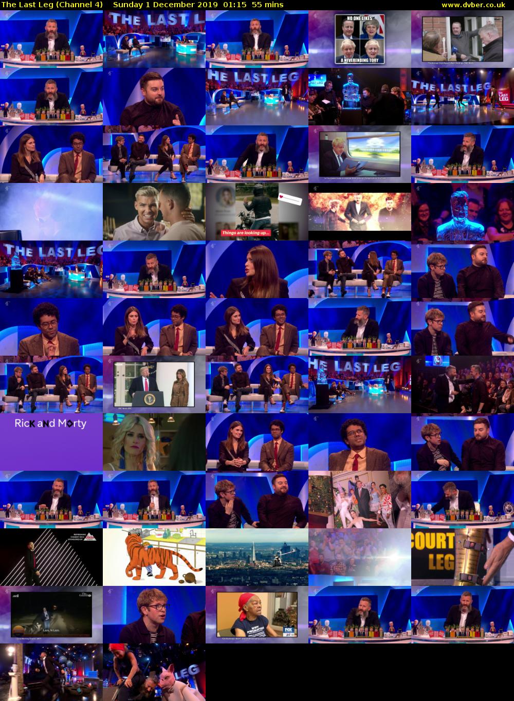 The Last Leg (Channel 4) Sunday 1 December 2019 01:15 - 02:10
