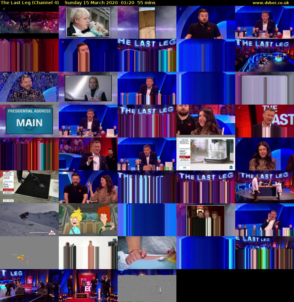 The Last Leg (Channel 4) Sunday 15 March 2020 01:20 - 02:15