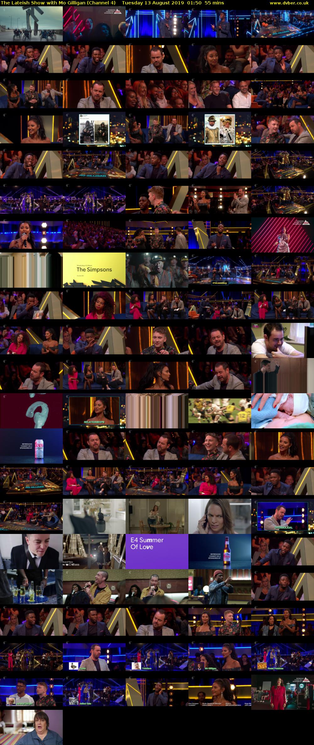The Lateish Show with Mo Gilligan (Channel 4) Tuesday 13 August 2019 01:50 - 02:45