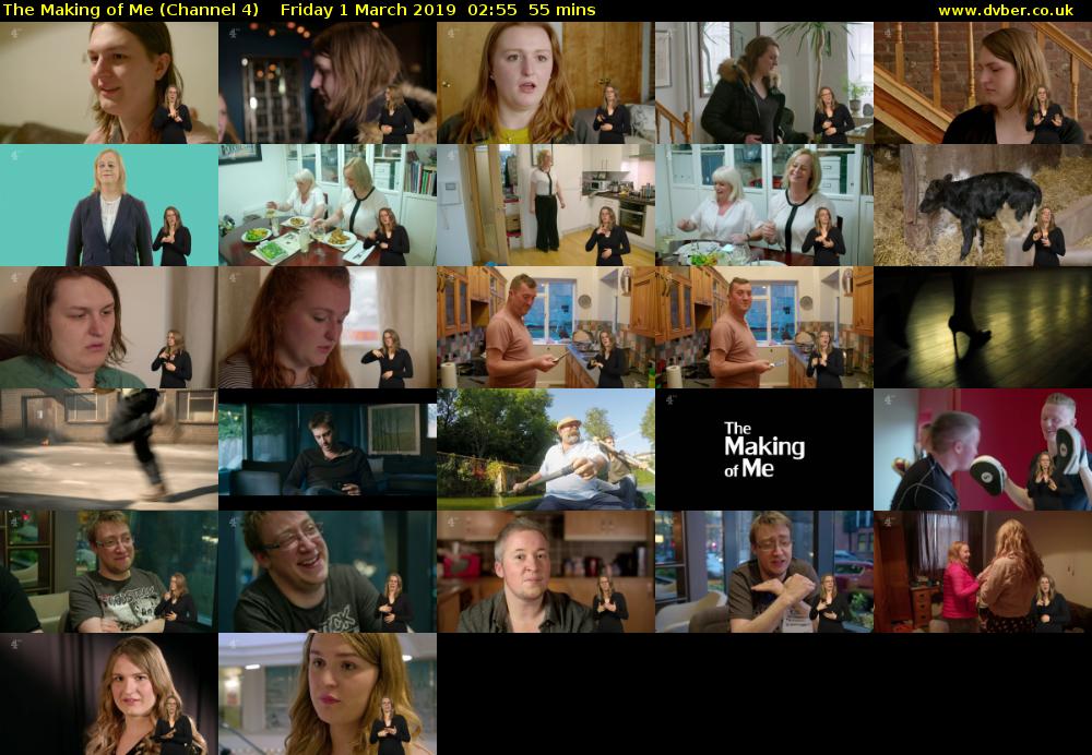 The Making of Me (Channel 4) Friday 1 March 2019 02:55 - 03:50