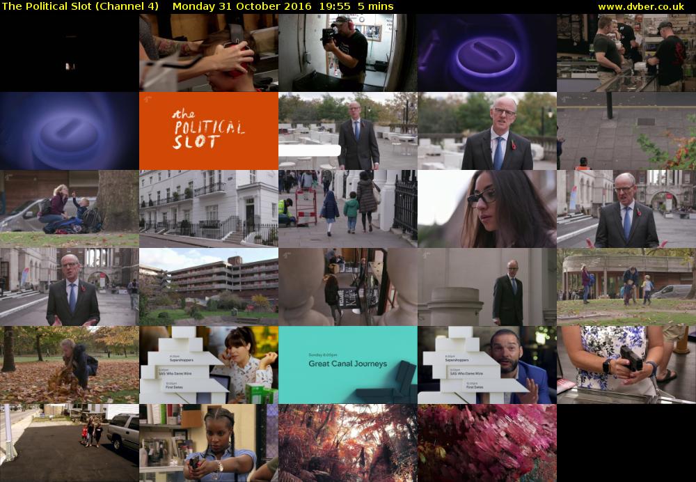 The Political Slot (Channel 4) Monday 31 October 2016 19:55 - 20:00