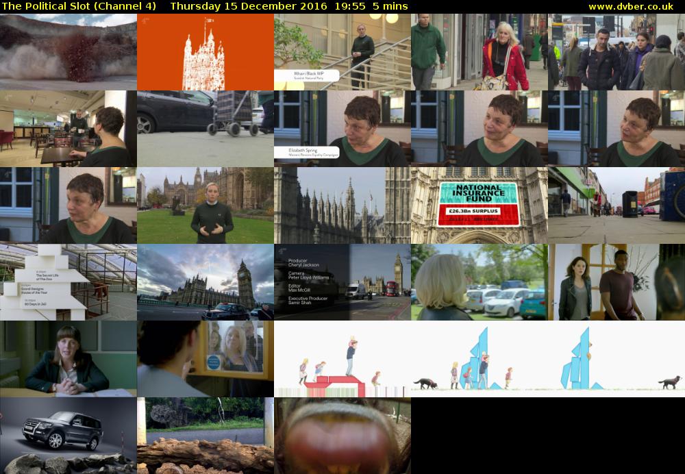 The Political Slot (Channel 4) Thursday 15 December 2016 19:55 - 20:00