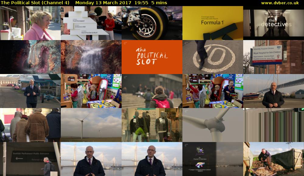 The Political Slot (Channel 4) Monday 13 March 2017 19:55 - 20:00