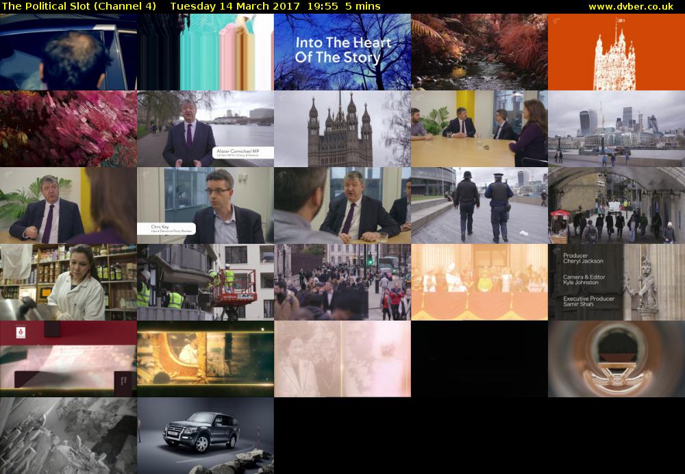 The Political Slot (Channel 4) Tuesday 14 March 2017 19:55 - 20:00