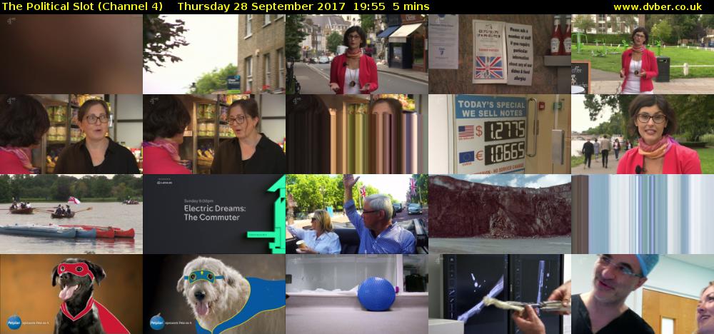 The Political Slot (Channel 4) Thursday 28 September 2017 19:55 - 20:00
