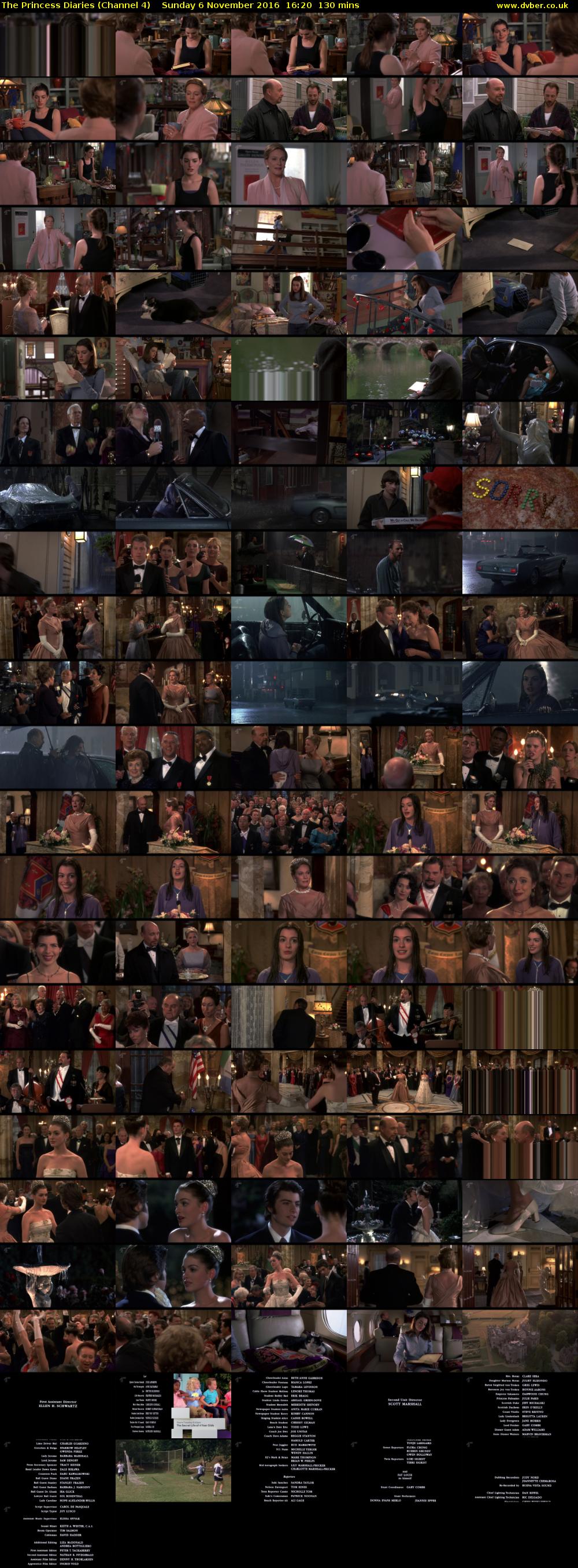 The Princess Diaries (Channel 4) Sunday 6 November 2016 16:20 - 18:30
