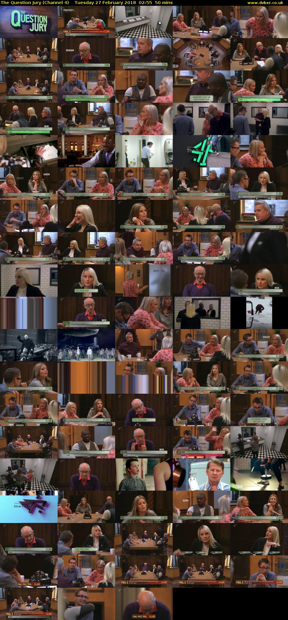 The Question Jury (Channel 4) Tuesday 27 February 2018 02:55 - 03:45