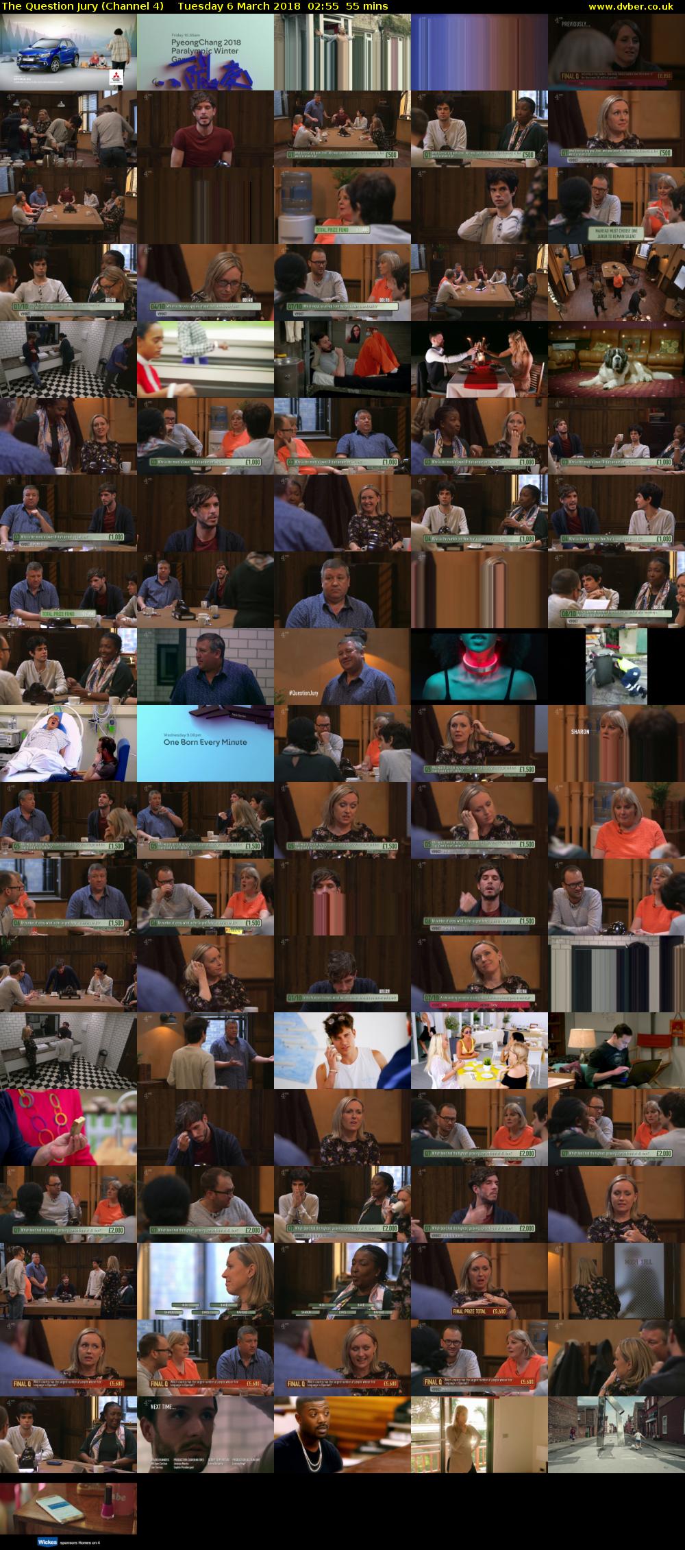 The Question Jury (Channel 4) Tuesday 6 March 2018 02:55 - 03:50