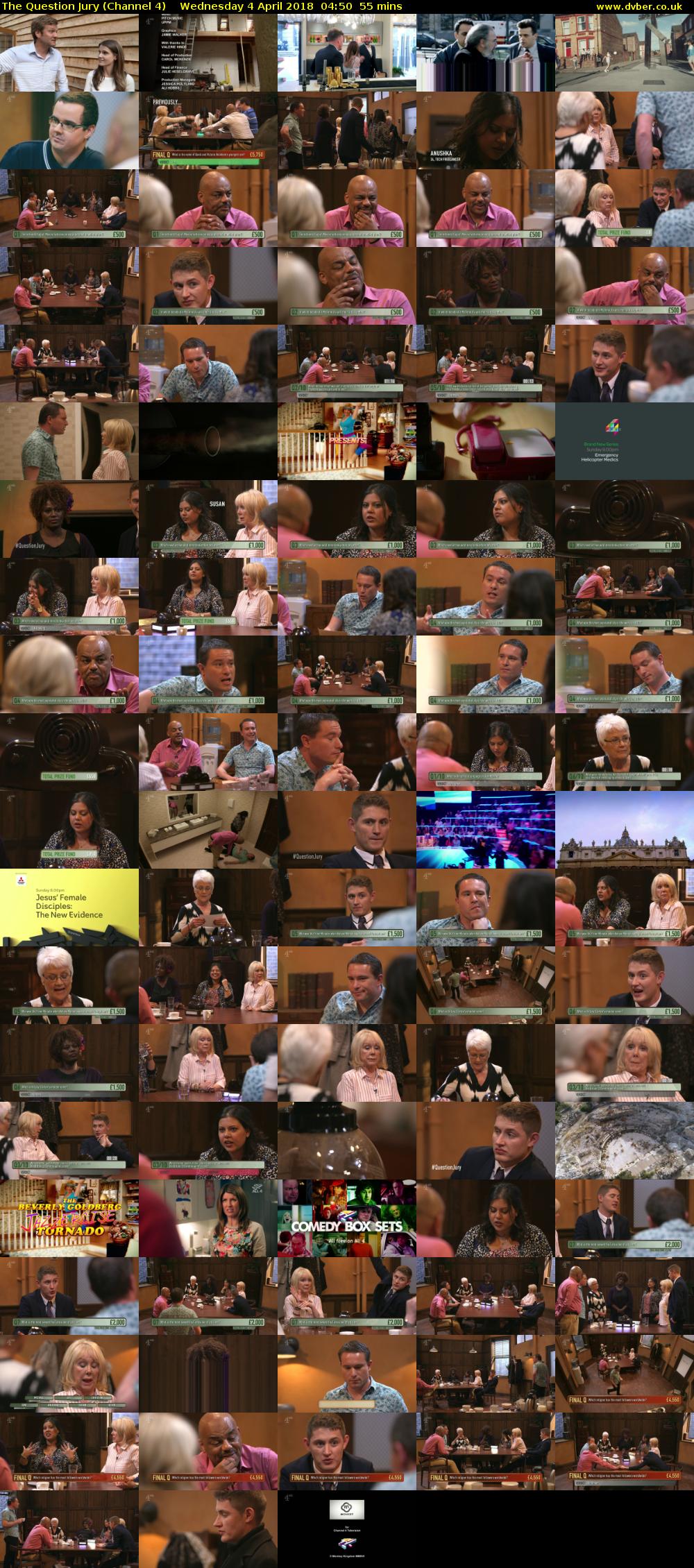 The Question Jury (Channel 4) Wednesday 4 April 2018 04:50 - 05:45