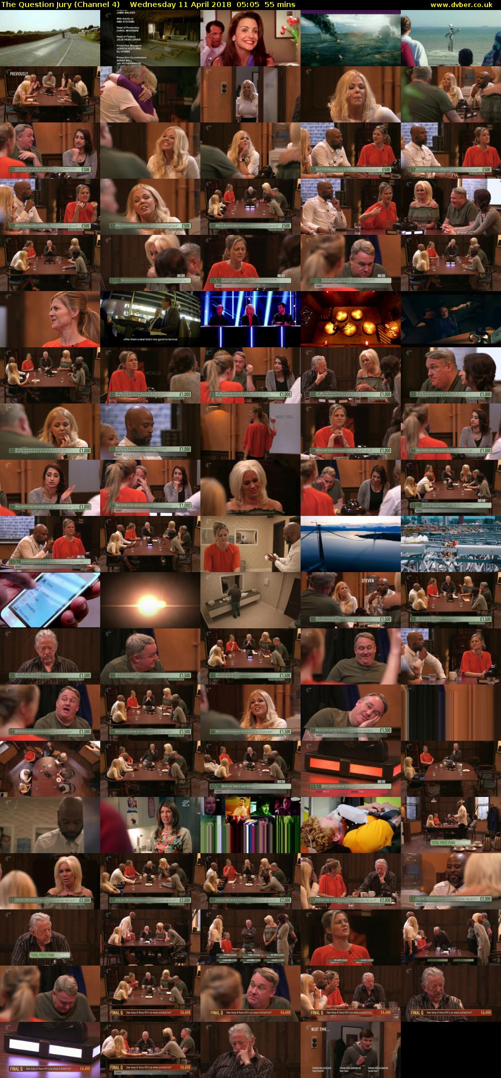 The Question Jury (Channel 4) Wednesday 11 April 2018 05:05 - 06:00