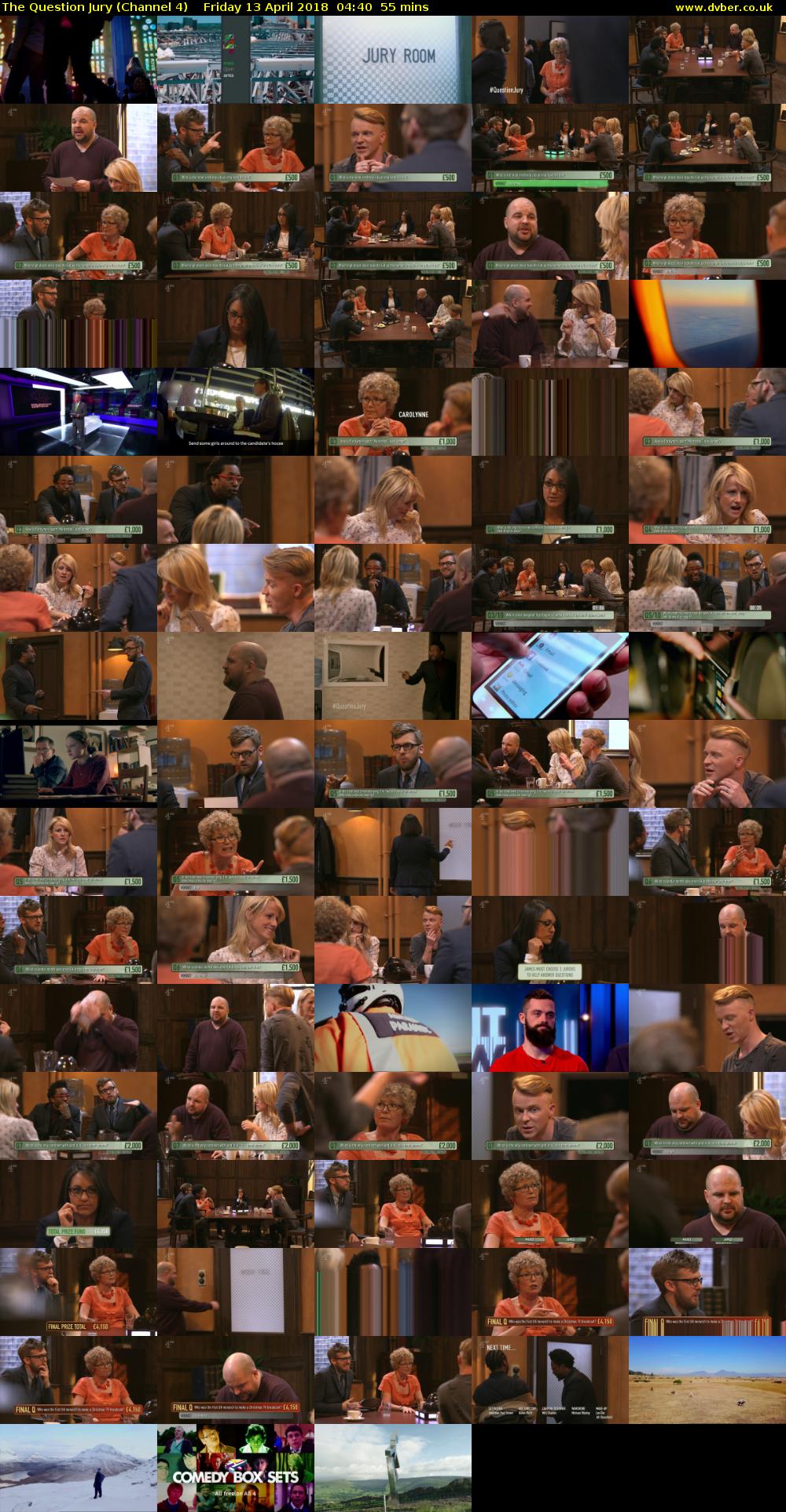 The Question Jury (Channel 4) Friday 13 April 2018 04:40 - 05:35