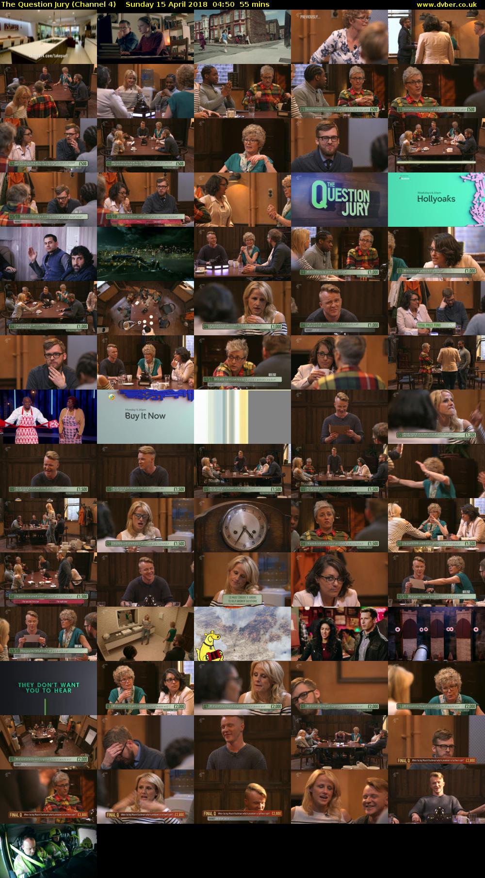 The Question Jury (Channel 4) Sunday 15 April 2018 04:50 - 05:45