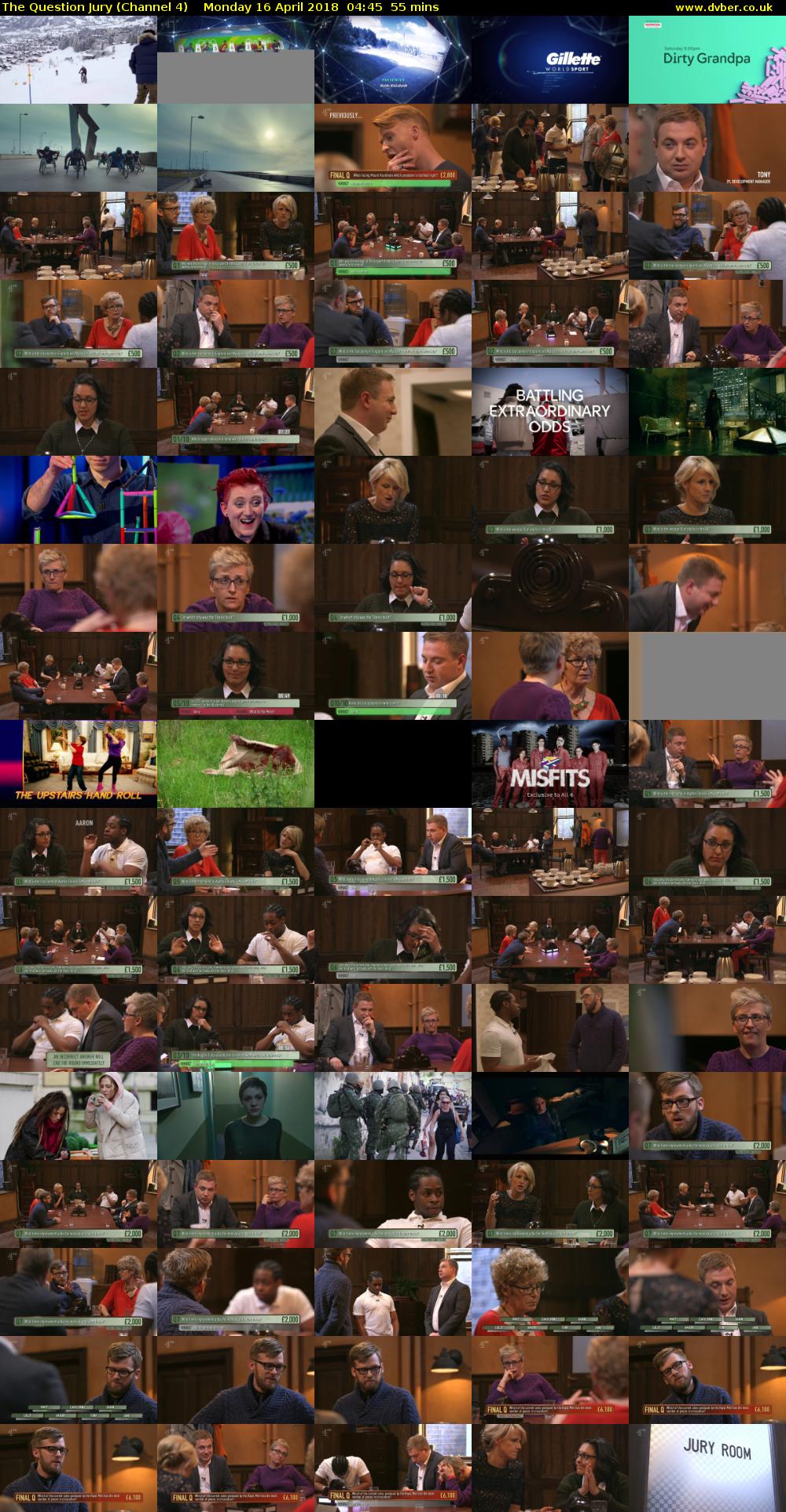 The Question Jury (Channel 4) Monday 16 April 2018 04:45 - 05:40