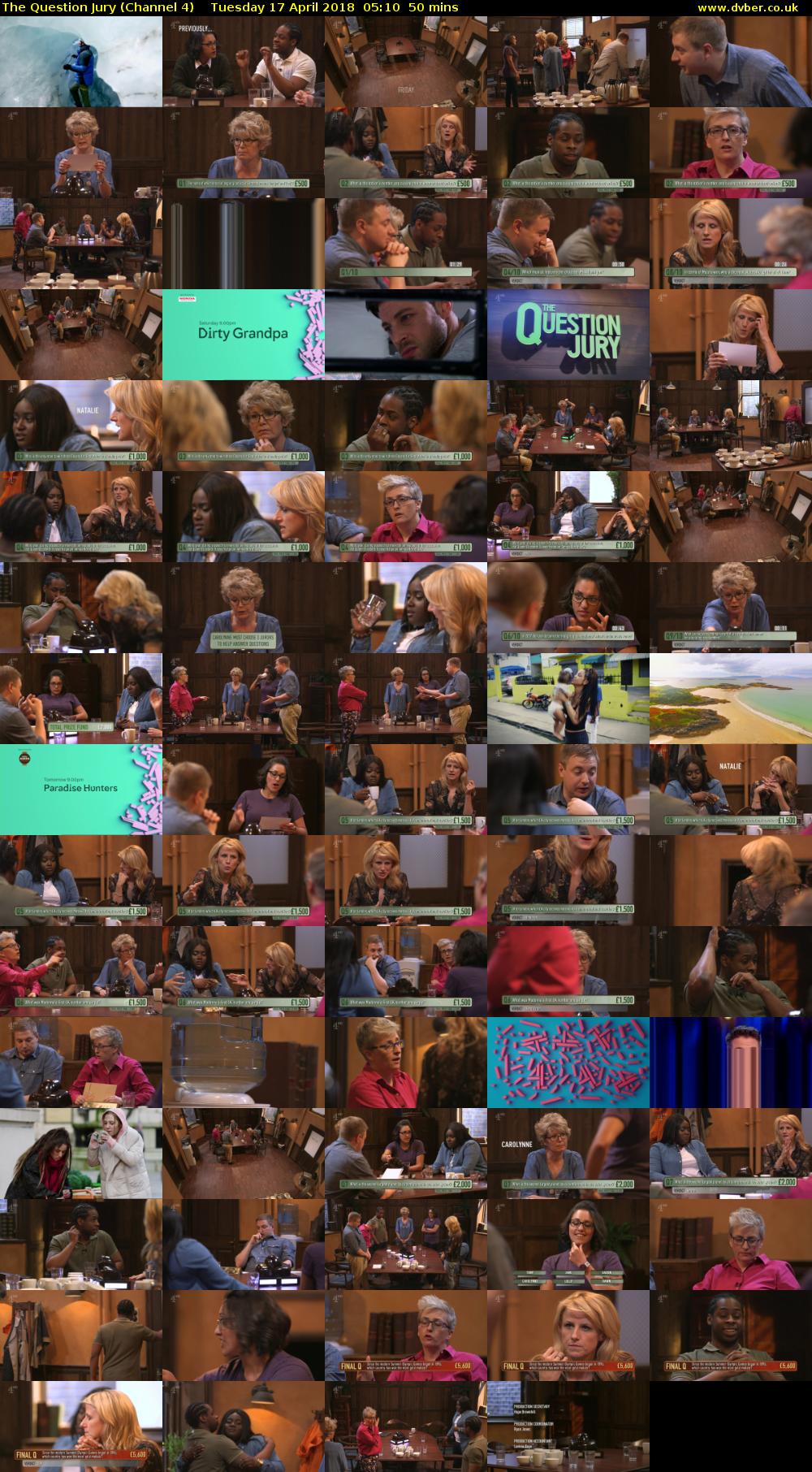 The Question Jury (Channel 4) Tuesday 17 April 2018 05:10 - 06:00