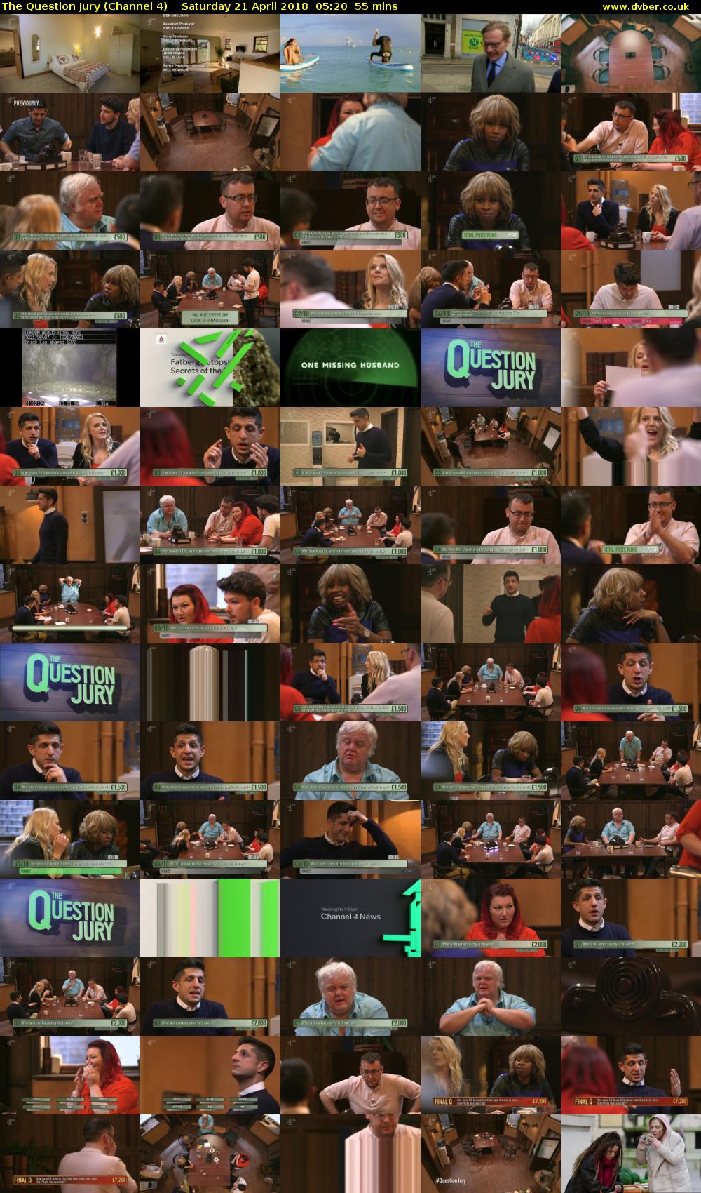 The Question Jury (Channel 4) Saturday 21 April 2018 05:20 - 06:15