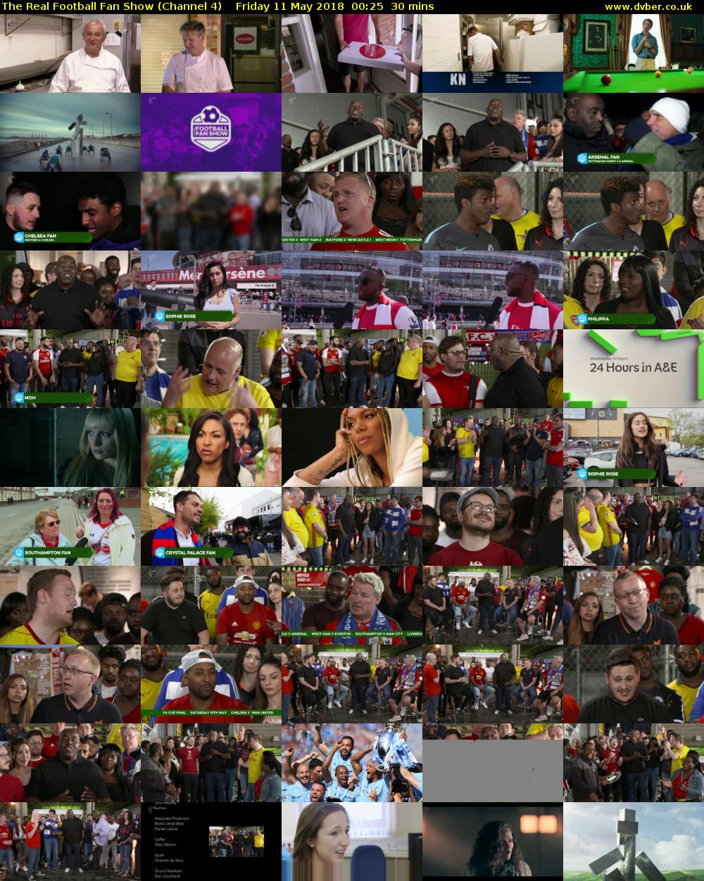 The Real Football Fan Show (Channel 4) Friday 11 May 2018 00:25 - 00:55