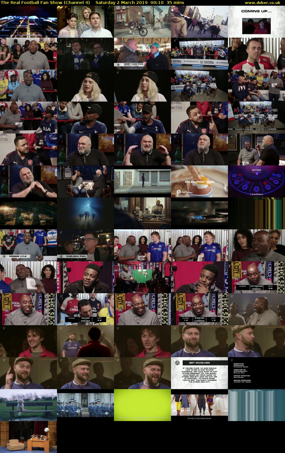 The Real Football Fan Show (Channel 4) Saturday 2 March 2019 00:10 - 00:45