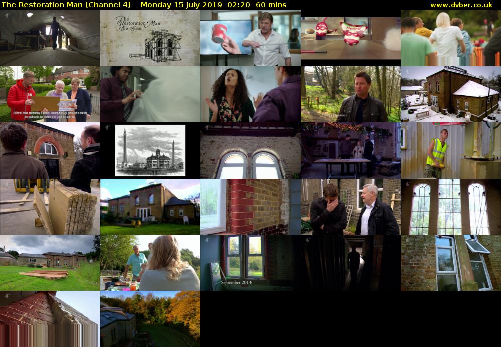 The Restoration Man (Channel 4) Monday 15 July 2019 02:20 - 03:20