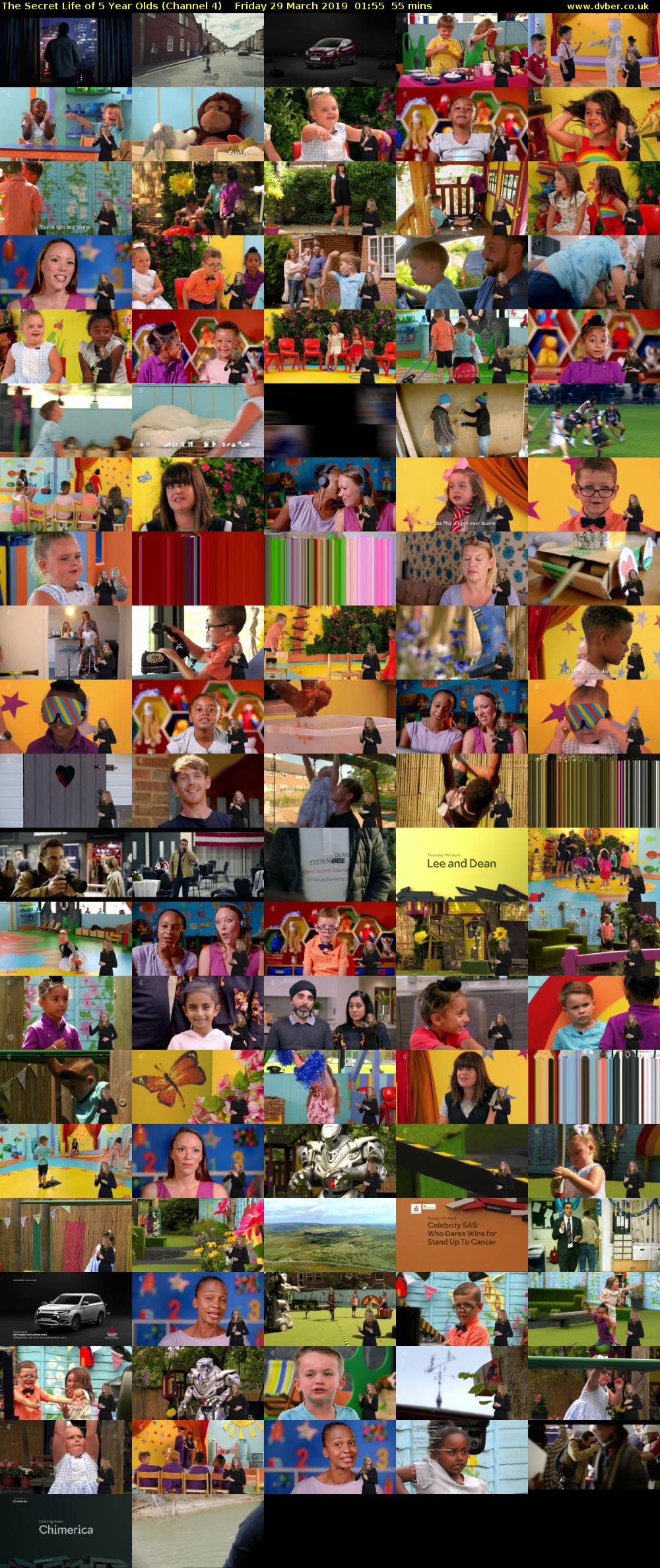 The Secret Life of 5 Year Olds (Channel 4) Friday 29 March 2019 01:55 - 02:50
