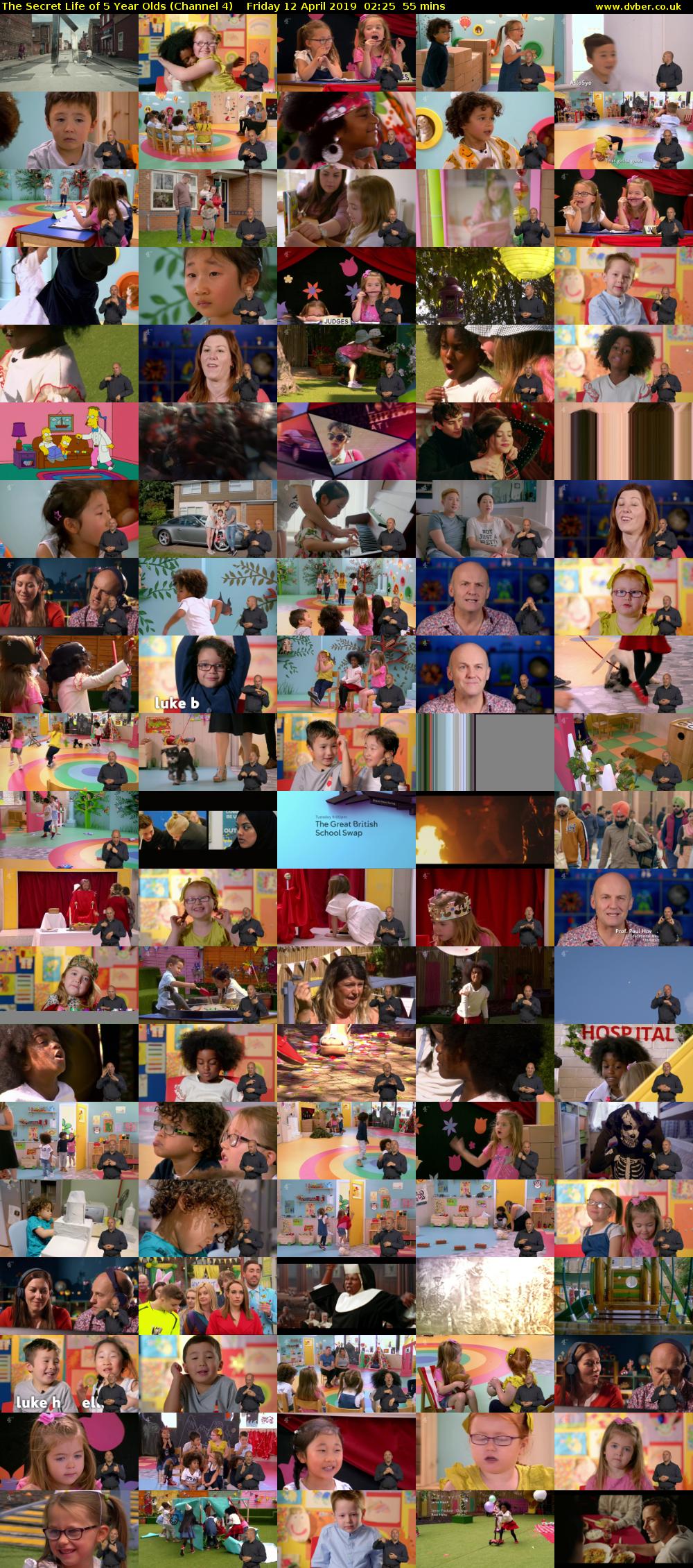 The Secret Life of 5 Year Olds (Channel 4) Friday 12 April 2019 02:25 - 03:20