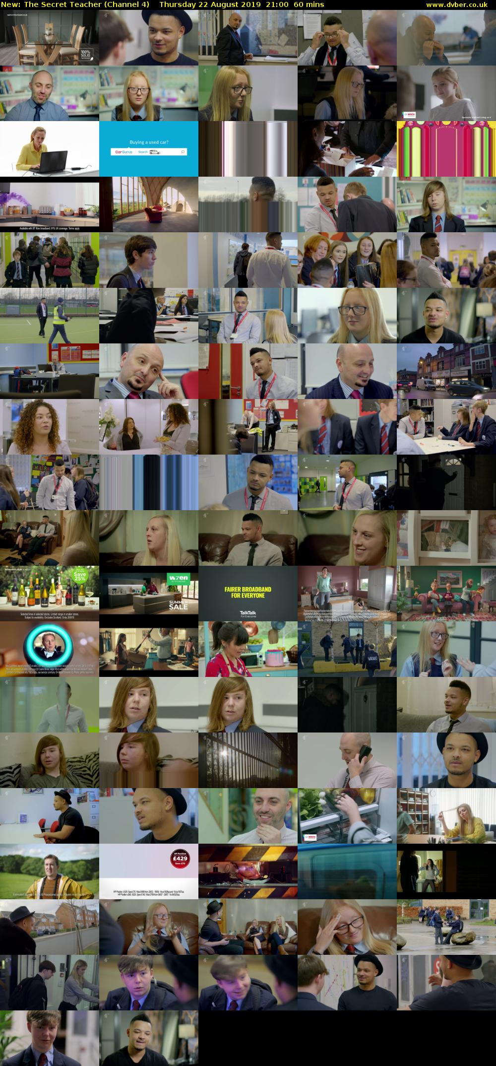 The Secret Teacher (Channel 4) Thursday 22 August 2019 21:00 - 22:00