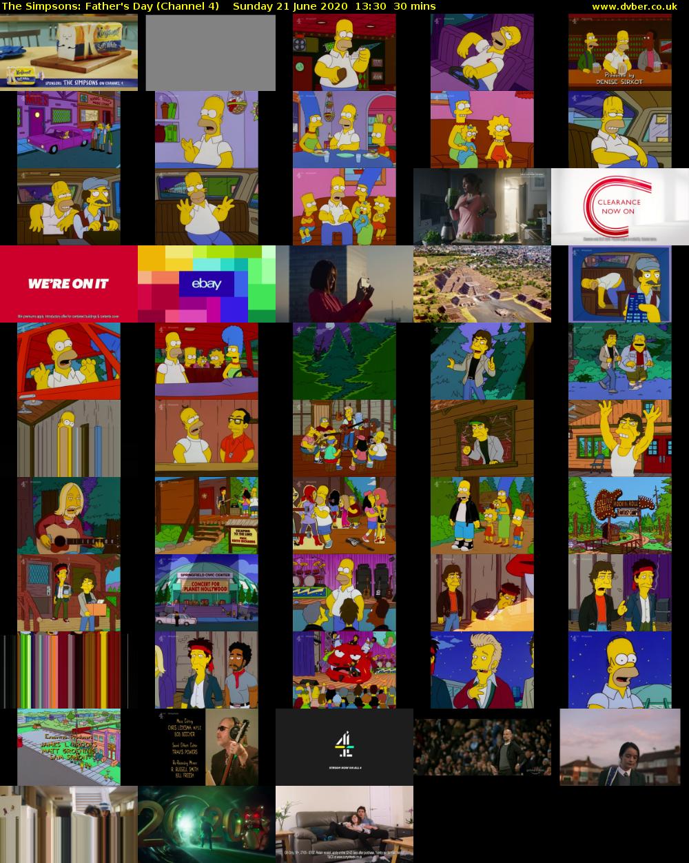 The Simpsons: Father's Day (Channel 4) Sunday 21 June 2020 13:30 - 14:00