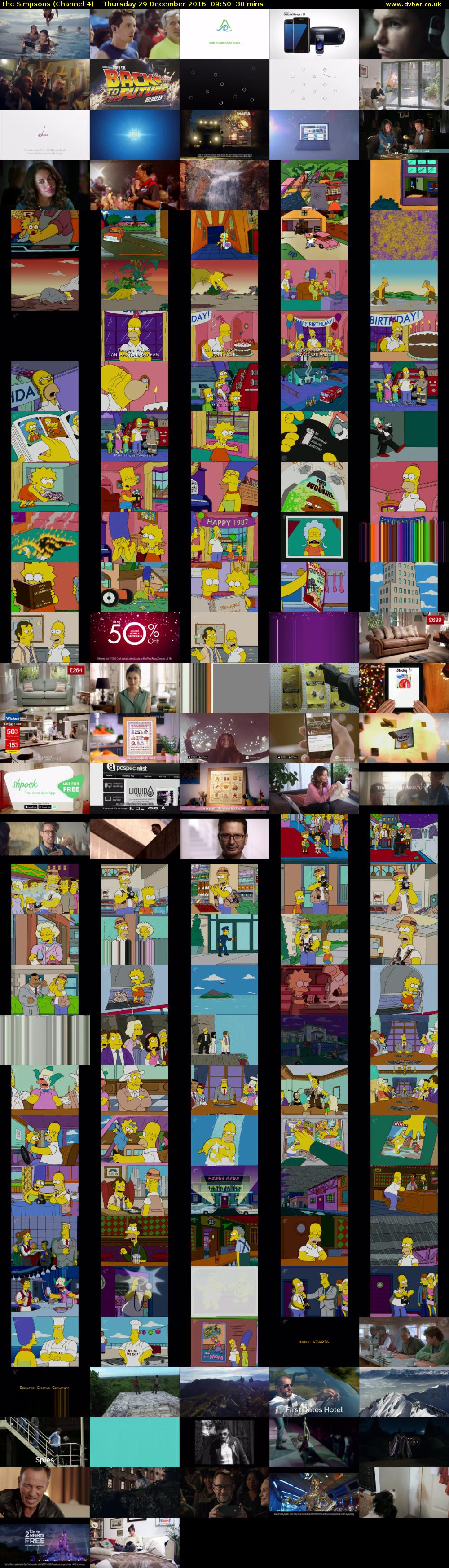 The Simpsons (Channel 4) Thursday 29 December 2016 09:50 - 10:20